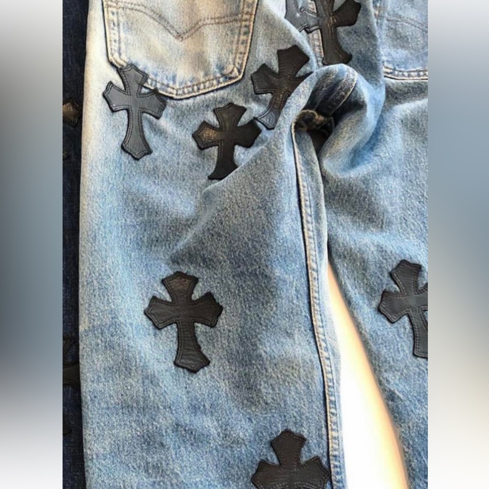 Chrome jeans from H&M stylus added their own twist to make them original